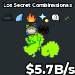 Los Secret Combinasionas Radioactive 5.7B s Clean Trait (Се… — Roblox, лот №236453
