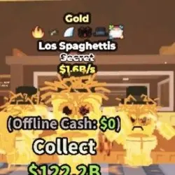 Los Spaghettis Gold 1.6B s (Секретный персонаж) — Roblox, лот №236507