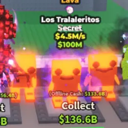 Los Tralaleritos - Lava - $4.5M s (Секретный персонаж) — Roblox, лот №236775