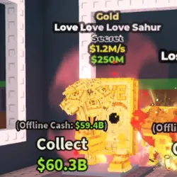 Love Love Love Sahur #Gold (Секретный персонаж) — Roblox, лот №236904