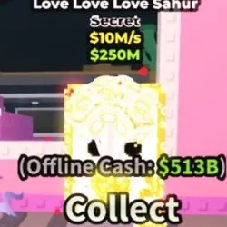 Love Love Love Sahur (Divine Base Index) Rare [Unobtainable… — Roblox, лот №236907