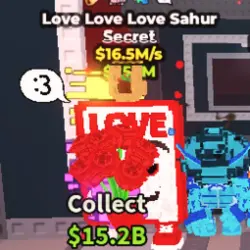 Love Love Love Sahur Normal 16.5m s (G31) (Секретный персон… — Roblox, лот №236922