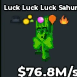 Luck Luck Luck Sahur Lucky Trait (Секретный персонаж) — Roblox, лот №236979