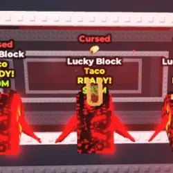 Lucky Block (taco) 5 Cursed + 3 Gold luckyblock See the pic… — Roblox, лот №236985