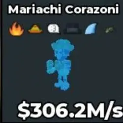 Mariachi Corazoni Diamond $306.2M S (Секретный персонаж) — Roblox, лот №237109