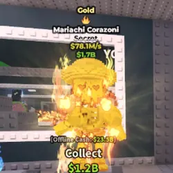 Mariachi Corazoni Gold + fire trait 78.1m s (G2) (Секретный… — Roblox, лот №237116