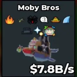 Moby Bros (7.8 B s) (Секретный персонаж) — Roblox, лот №237310