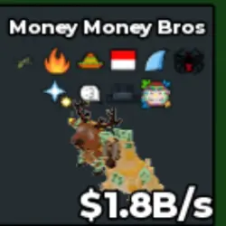Money Money Bros 1.8B s zyvl (Секретный персонаж) — Roblox, лот №237375