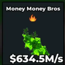 Money Money Bros RadioActive 634.5M s (Секретный персонаж) — Roblox, лот №237383