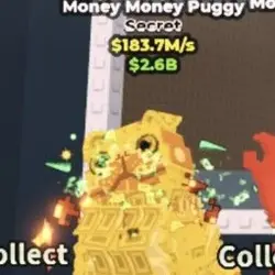 Money Money Puggy 183,7M s GOLD (Секретный персонаж) — Roblox, лот №237400
