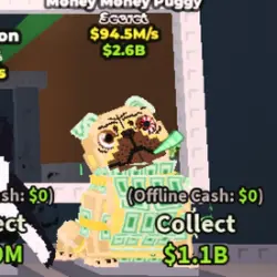 Money Money Puggy 94.5 M S Flash Sale (Секретный персонаж) — Roblox, лот №237439