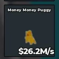 Money Money Puggy Gold [26.2 M s ] (Секретный персонаж) — Roblox, лот №237469