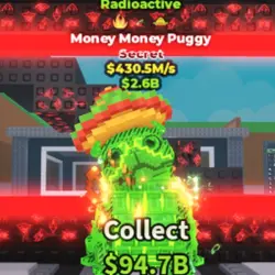 Money Money Puggy Radioactive Mutation (Секретный персонаж) — Roblox, лот №237477