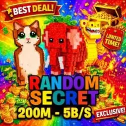Mystery BOX 200M - 5B S Random Secret (Секретный персонаж) — Roblox, лот №237550
