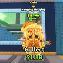 Naughty Naughty - Gold - NEW Christmas (Секретный персонаж) — Roblox, лот №237729