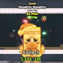 Naughty Naughty Gold 3,7M s (Секретный персонаж) — Roblox, лот №237761