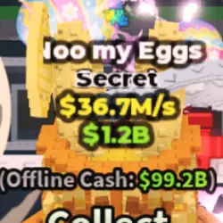 Noo my Eggs Gold 36.7 M s (Секретный персонаж) — Roblox, лот №237852