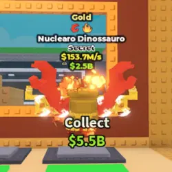 Nuclearo Dinossauro (2 Trait) [Gold] 153.7 M s (Секретный п… — Roblox, лот №238102