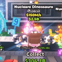 Nuclearo Dinossauro 2 Traits 150M s (Секретный персонаж) — Roblox, лот №238141