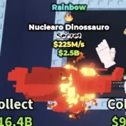 Nuclearo Dinossauro 225M s RAINBOW (Секретный персонаж) — Roblox, лот №238159