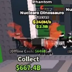 Nuclearo Dinossauro 240 M S Phantom (Секретный персонаж) — Roblox, лот №238174