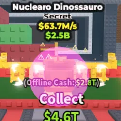 Nuclearo Dinossauro GOLD (Секретный персонаж) — Roblox, лот №238225