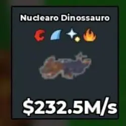 NUCLEURO DINOSAURO [232.5 M s ] with Fire trait , Shark tra… — Roblox, лот №238250