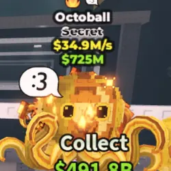 OCTOBALL 34,9MS GOLD (Секретный персонаж) — Roblox, лот №238147