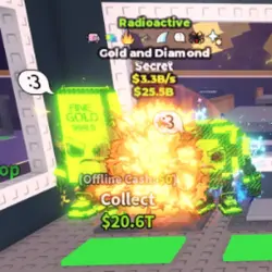 of 1 Radioactive Gold and Diamond !!! - 3.3B s - Secret 11M… — Roblox, лот №238153