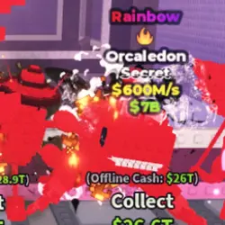 Orcaledon - Rainbow - Fire - $600M s (Секретный персонаж) — Roblox, лот №238333