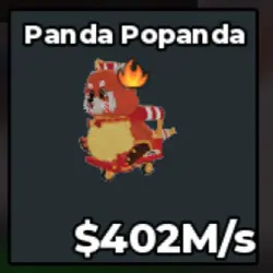 Panda Popanda 402M s With Fire Trait (Секретный персонаж) — Roblox, лот №238559