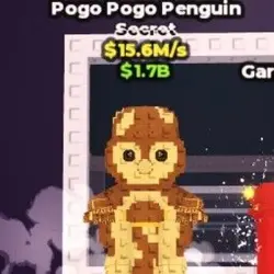 Pogo Pogo Penguin Gold 15.6M s (Секретный персонаж) — Roblox, лот №239241
