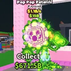 Pop Pop Petalini 1B RADIOACTIVE (Секретный персонаж) — Roblox, лот №239248