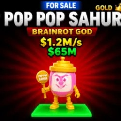 Pop Pop Sahur Gold + 1 Trait (Brainrot God персонаж) — Roblox, лот №239269