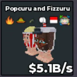 Popcuru and Fizzuru 5.1B s xire (Секретный персонаж) — Roblox, лот №239333