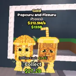 Popcuru and Fizzuru Gold 212.5M S (Секретный персонаж) — Roblox, лот №239358