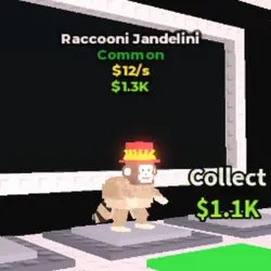 Raccooni Jandelini 12 s (Обычный персонаж) — Roblox, лот №239554