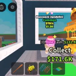 Racooni Jandelini with two traits - 78$ s(SUPER RARE) time … — Roblox, лот №239584