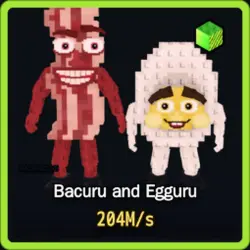 Radioactive Bacuru and Egguru 204M s (Секретный персонаж) — Roblox, лот №239599