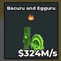 Radioactive Bacuru and Egguru 324 M s (Секретный персонаж) — Roblox, лот №239600