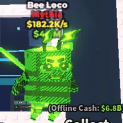 RADIOACTIVE bee loco $182.2K s FUSE (Мифический персонаж) — Roblox, лот №239604