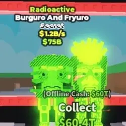 Radioactive Burguro and Fryuro (Секретный персонаж) — Roblox, лот №239618