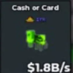 Radioactive Cash or Card (Секретный персонаж) — Roblox, лот №239666