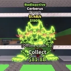 RADIOACTIVE Cerberus 1.4B s (Секретный персонаж) — Roblox, лот №239669