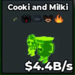 Radioactive Cooki and Milki 4.4B s RY07 (Секретный персонаж) — Roblox, лот №239699