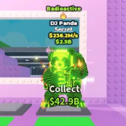 Radioactive DJ Panda 236.2 M s (FIRE TRAIT) (Секретный перс… — Roblox, лот №239705