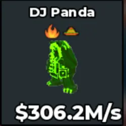 Radioactive DJ Panda 306.2 M s - Quick (Секретный персонаж) — Roblox, лот №239706