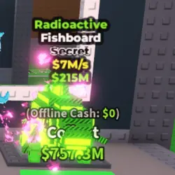 Radioactive Fishboard - 7M s - Secret (Секретный персонаж) — Roblox, лот №239727