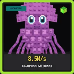 Radioactive Graipuss Medussi 8.5M s (Секретный персонаж) — Roblox, лот №239779