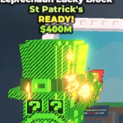 RADIOACTIVE Leprechaun lucky block 3 TRAITS (Admin персонаж) — Roblox, лот №239839